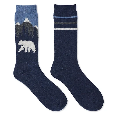 Lot de 2 paires de chaussettes en laine George pour hommes