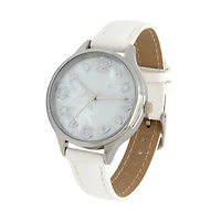 Montre avec bracelet blance et collier pour femme