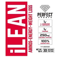 PERFECT Sports - iLean Weight Loss + Energy with Caffeine, L-Carnitine & Taurine - Orange Gummy Bears, 30 servings