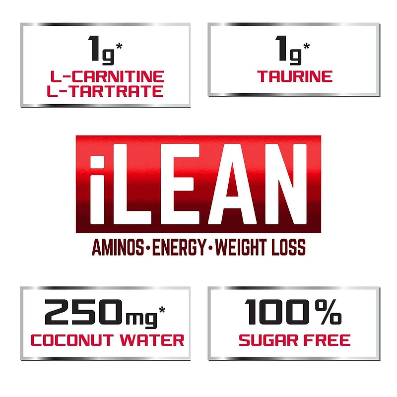 PERFECT Sports - iLean Weight Loss + Energy with Caffeine, L-Carnitine & Taurine - Orange Gummy Bears, 30 servings