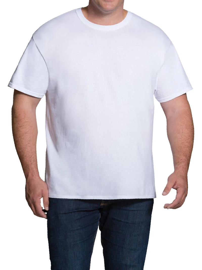 T-shirt en blanc à encolure ras du cou « Big Man » de Fruit of the Loom, paq. de 3 Tailles : 2XB à 5XB