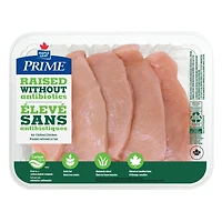 Poitrines de poulet désossées sans peau tranchées Élevé sans antibiotiques Prime 5 Poitrines