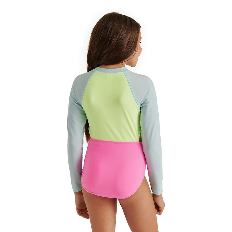 Justice Girls' Colour Block One Piece Rashguard