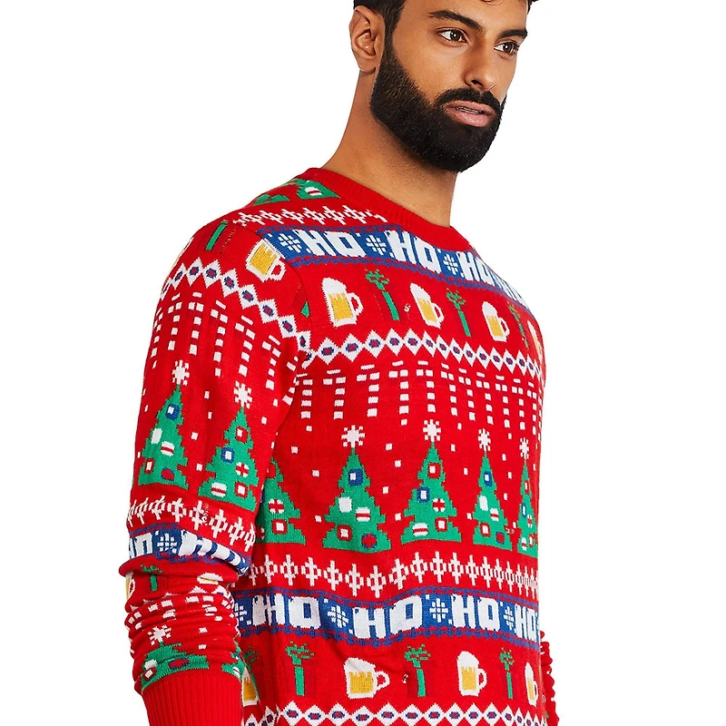 George Men's Christmas Light-Up Sweater