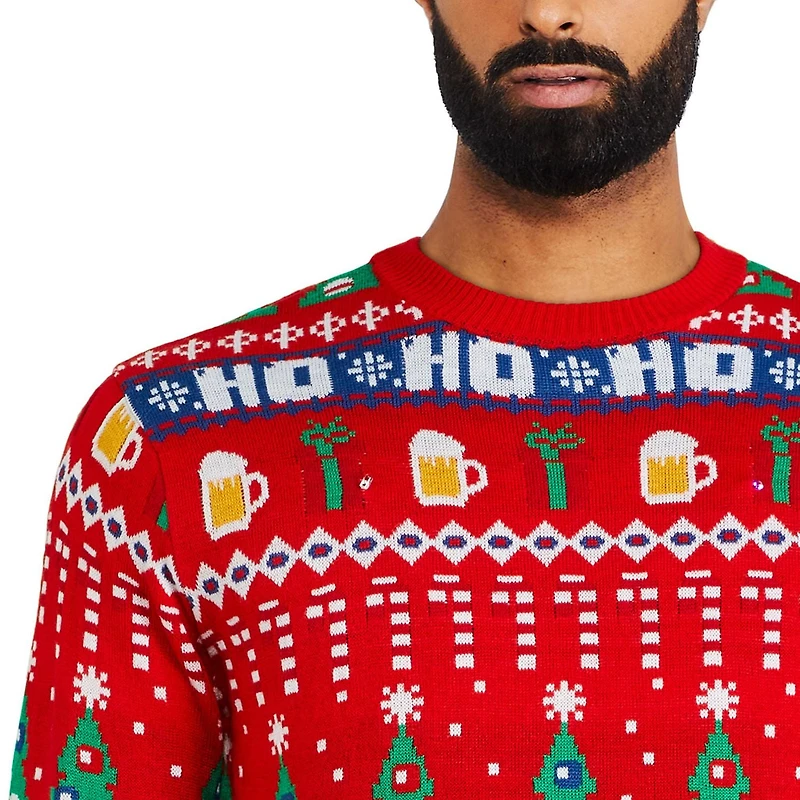 Chandail avec lumières de Noël George pour hommes