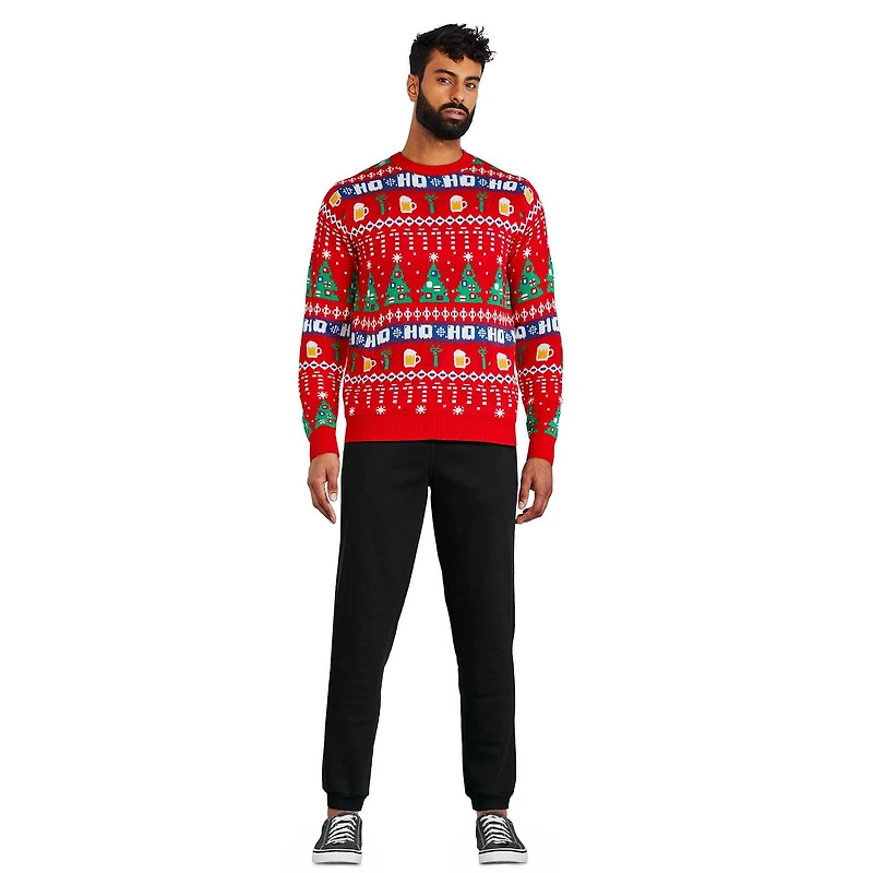 George Men's Christmas Light-Up Sweater