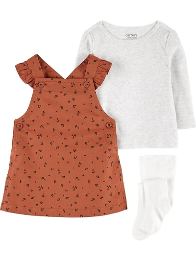 Carter's Child of Mine made Newborn Girls' Dress Set- Brown Cheetah