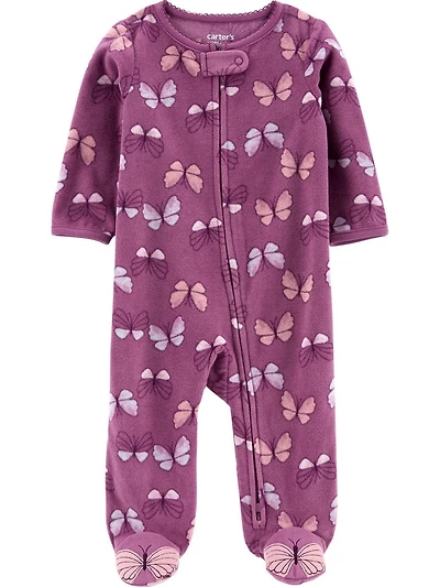 Carter's Child of Mine Newborn Sleep N Play - Plum Butterfly