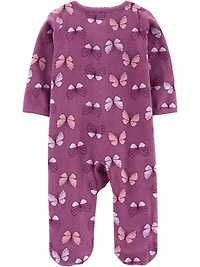 Carter's Child of Mine Newborn Sleep N Play - Plum Butterfly
