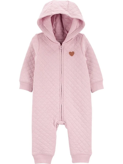 Carter's Child of Mine Newborn Girls' Coverall - Pink Quilted
