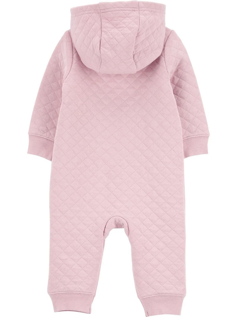 Carter's Child of Mine Newborn Girls' Coverall - Pink Quilted