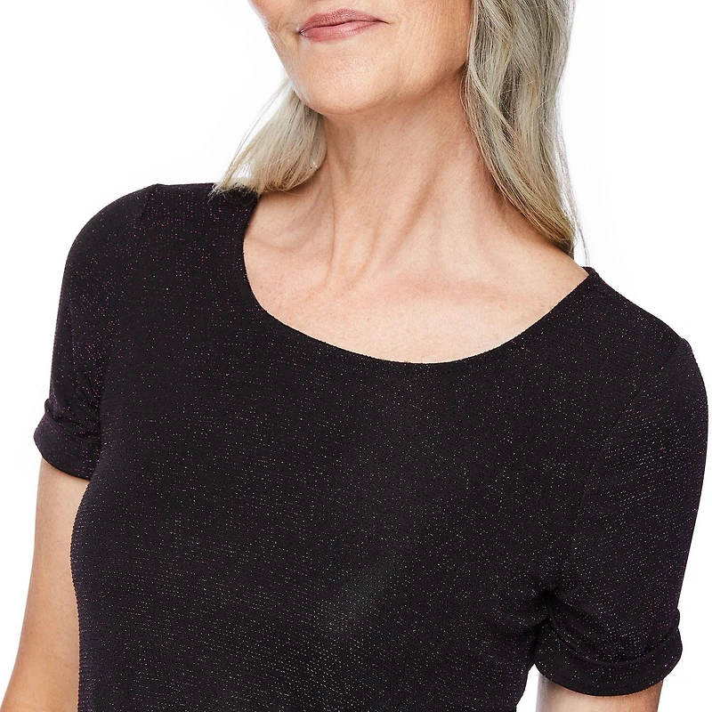 Penmans Women's Lurex Top with Metal Buckle