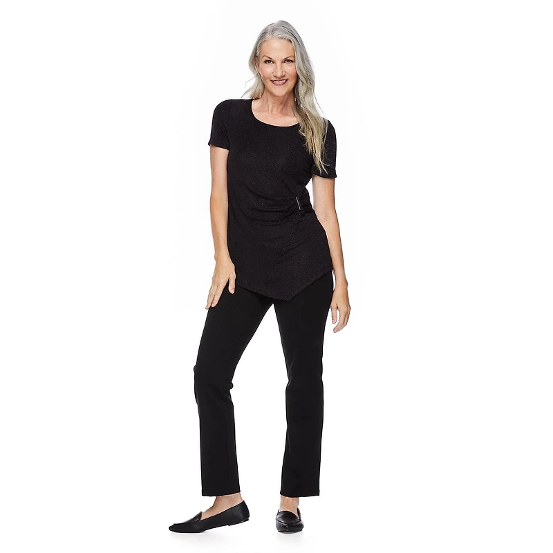 Penmans Women's Lurex Top with Metal Buckle