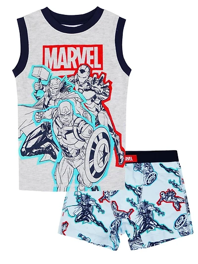 Ensemble de pyjama deux pièces pour garçon de Marvel Avengers