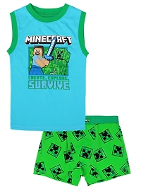 Minecraft two piece pajama set for boys