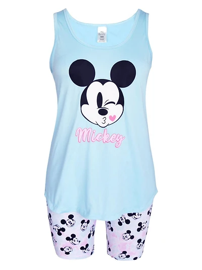 Disney Mickey Mouse two piece pajama set for ladies