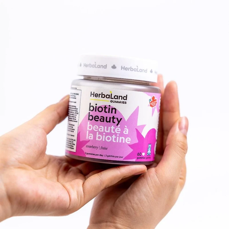Herbaland Biotine Beauty Gummies, 2500 mcg, 60 pièces