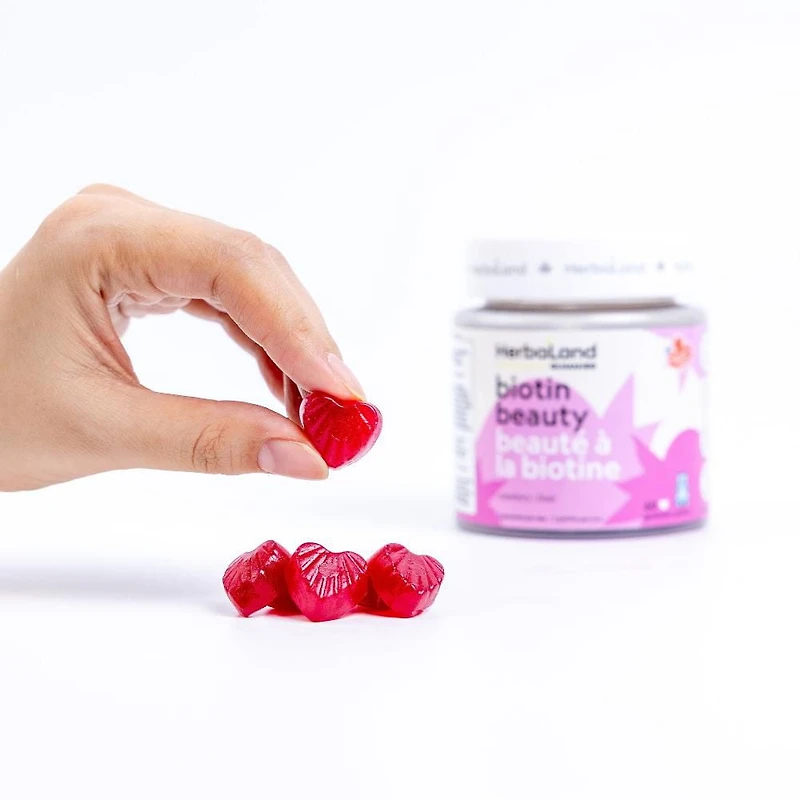 Herbaland Biotine Beauty Gummies, 2500 mcg, 60 pièces