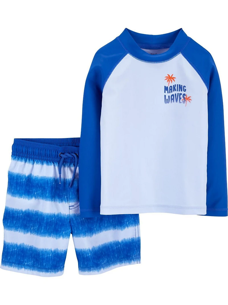 Carter's Child of Mine IB 2pc Swim -Blue Waves