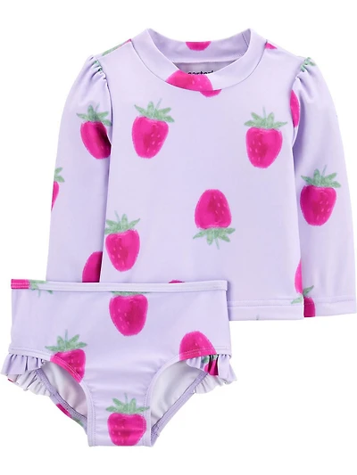 Carter's Child of Mine TG 2pc Swim- Lilac strawberry