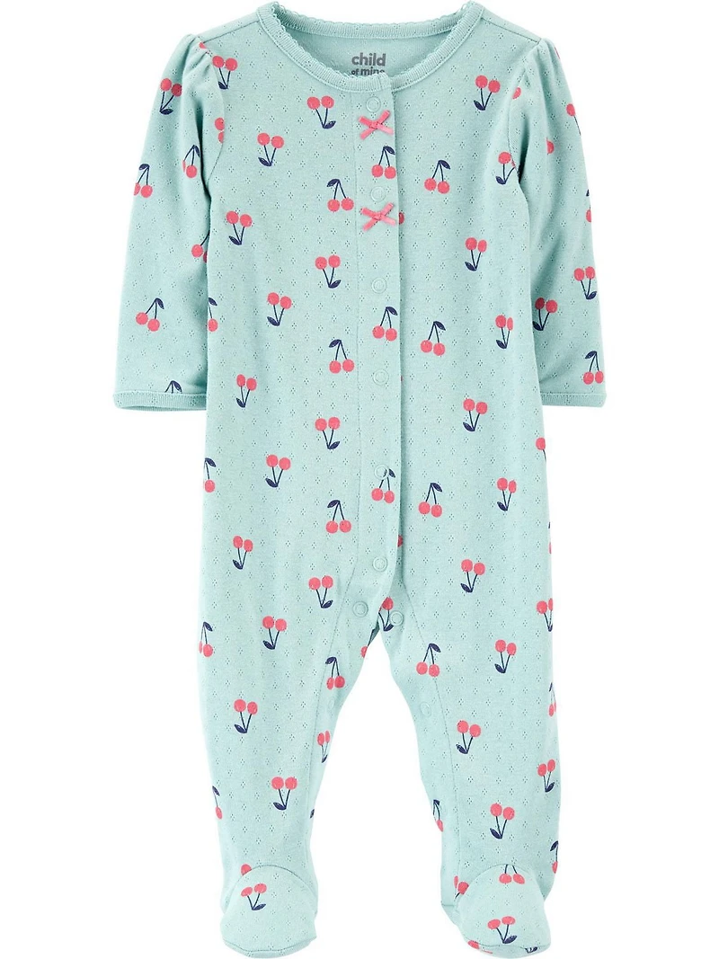 Child of Mine Infant Girl Sleep N Play Cherry