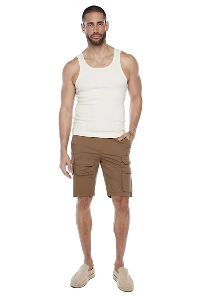 Jeaniologie ™ Mens Shorts With bellowed Cargo pockets - Tobacco