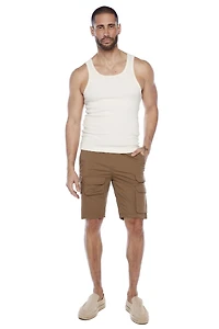 Jeaniologie ™ Mens Shorts With bellowed Cargo pockets - Tobacco