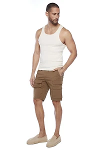 Jeaniologie ™ Mens Shorts With bellowed Cargo pockets - Tobacco