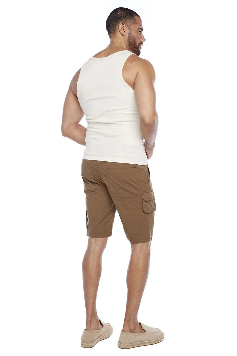 Jeaniologie ™ Mens Shorts With bellowed Cargo pockets - Tobacco