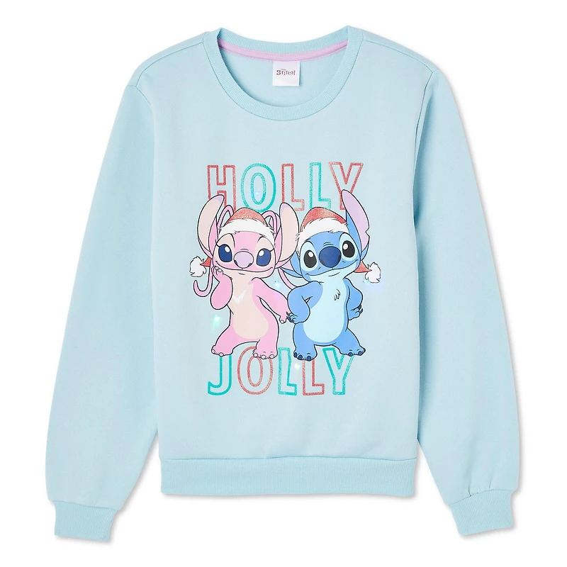Disney Girls' Stitch Light Up Fleece Popover