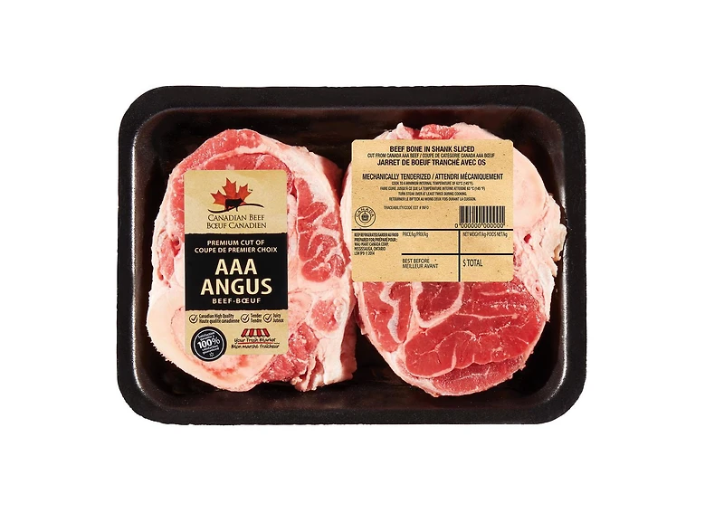 Sliced Bone-In Beef Shank, Your Fresh Market, 1-2 pieces, AAA Angus Beef, 0.30 - 0.60 KG