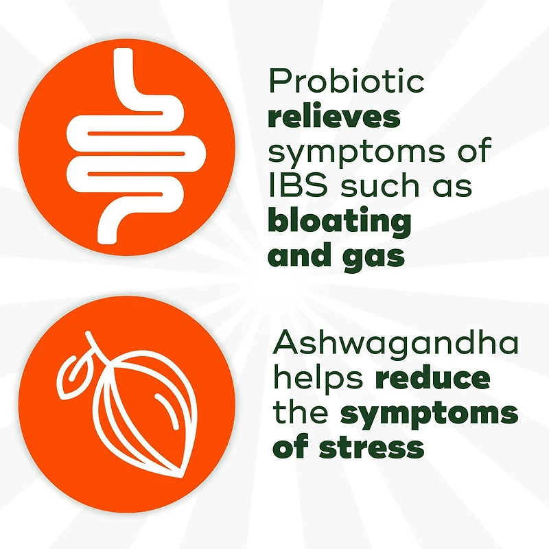 Align Probiotic, Bloating + Digestive Stress Relief, Probiotic for Women and Men with Ashwagandha, Probiotic for Gut Health, Helps Relieve Symptoms of Irritable Bowel Syndrome (IBS) such as Bloating, Gas, and Abdominal Discomfort, 28 Capsules, 28CT