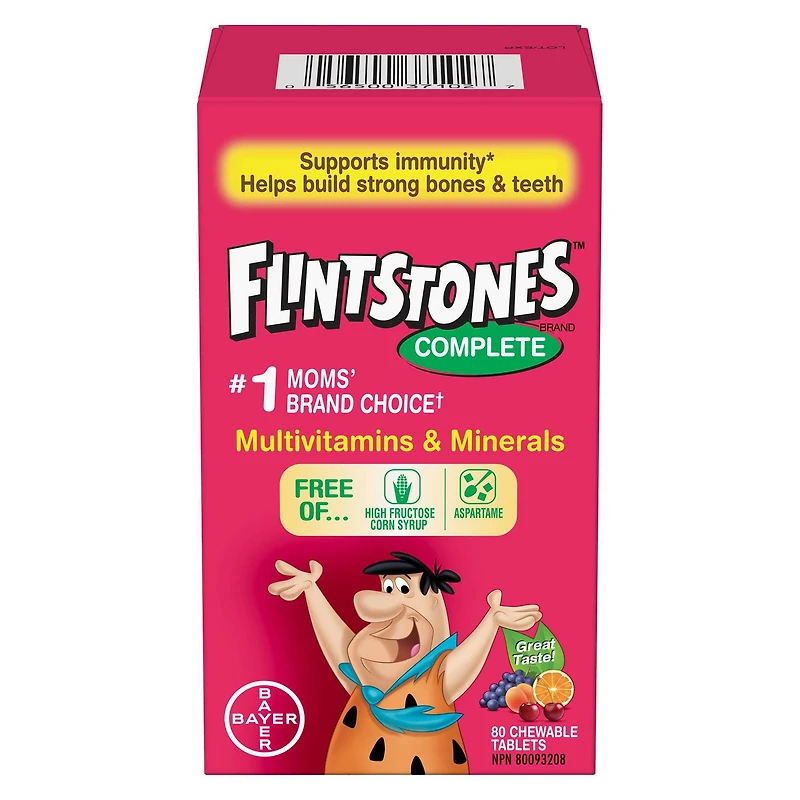 Flintstones Complete Multivitamins Chewable Tablets, 80 Chewable Tablets