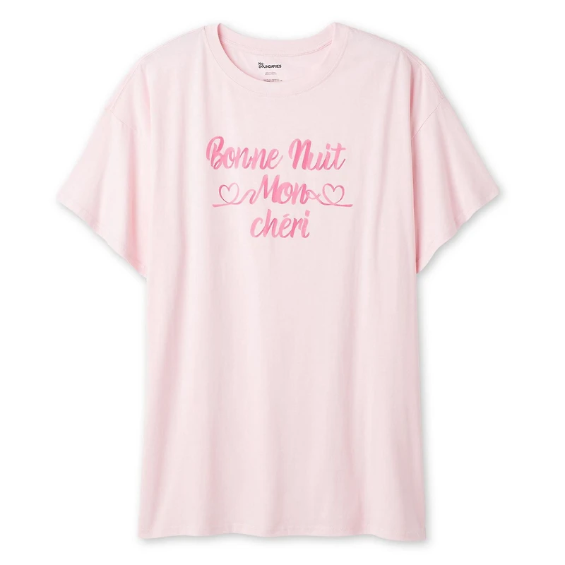 No Boundaries Women's Short-Sleeve Sleep T-Shirt