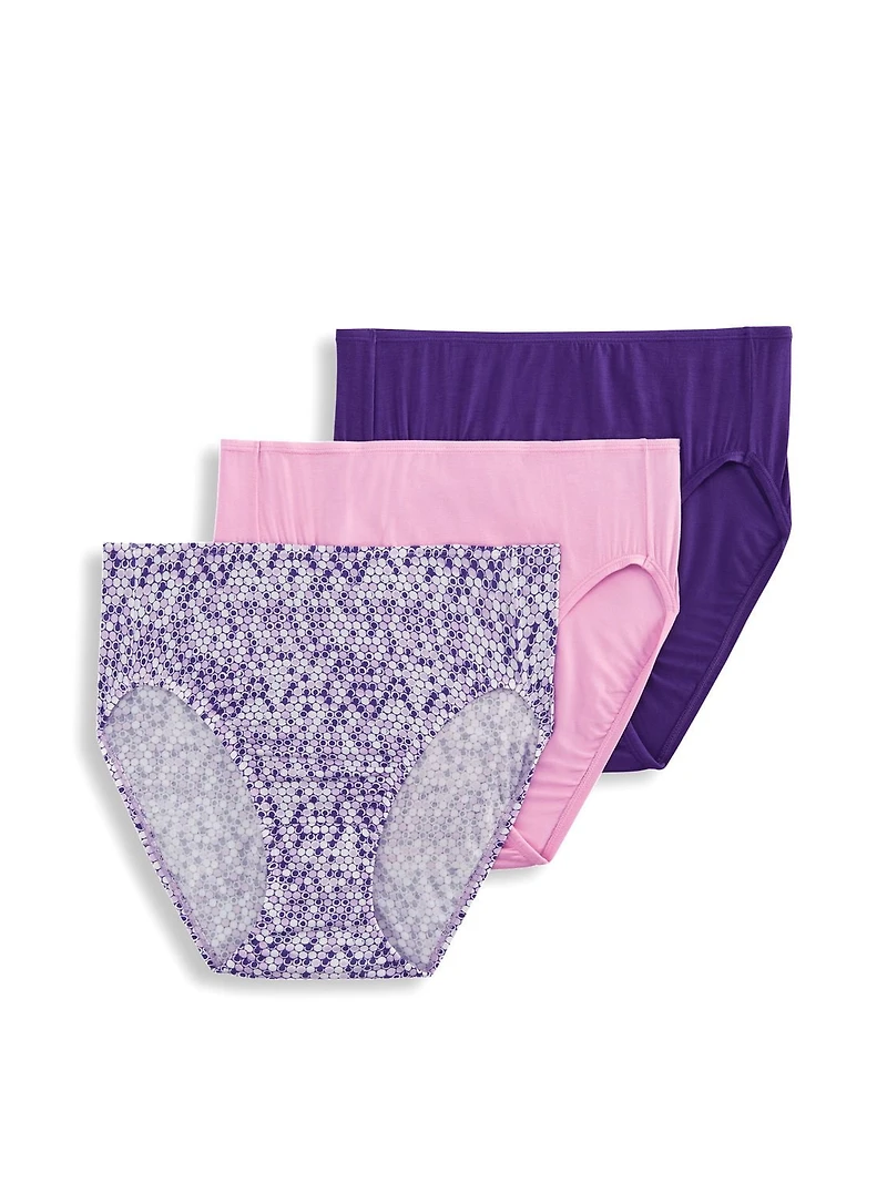 Jockey Essentials Women's Supersoft French Cut Panties - 3 pack