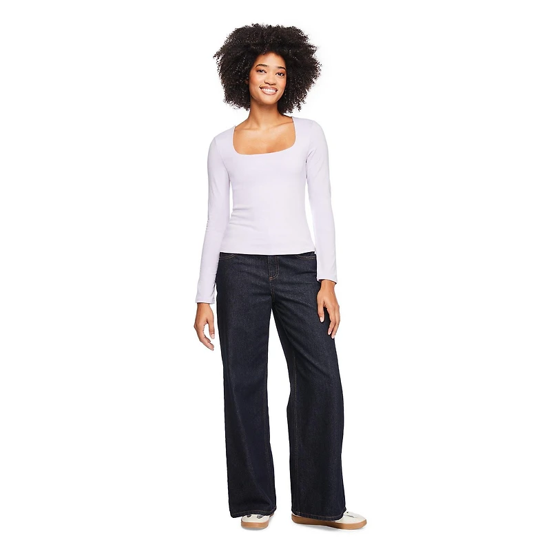 George Women's Long-Sleeve Scoop-Neck T-Shirt