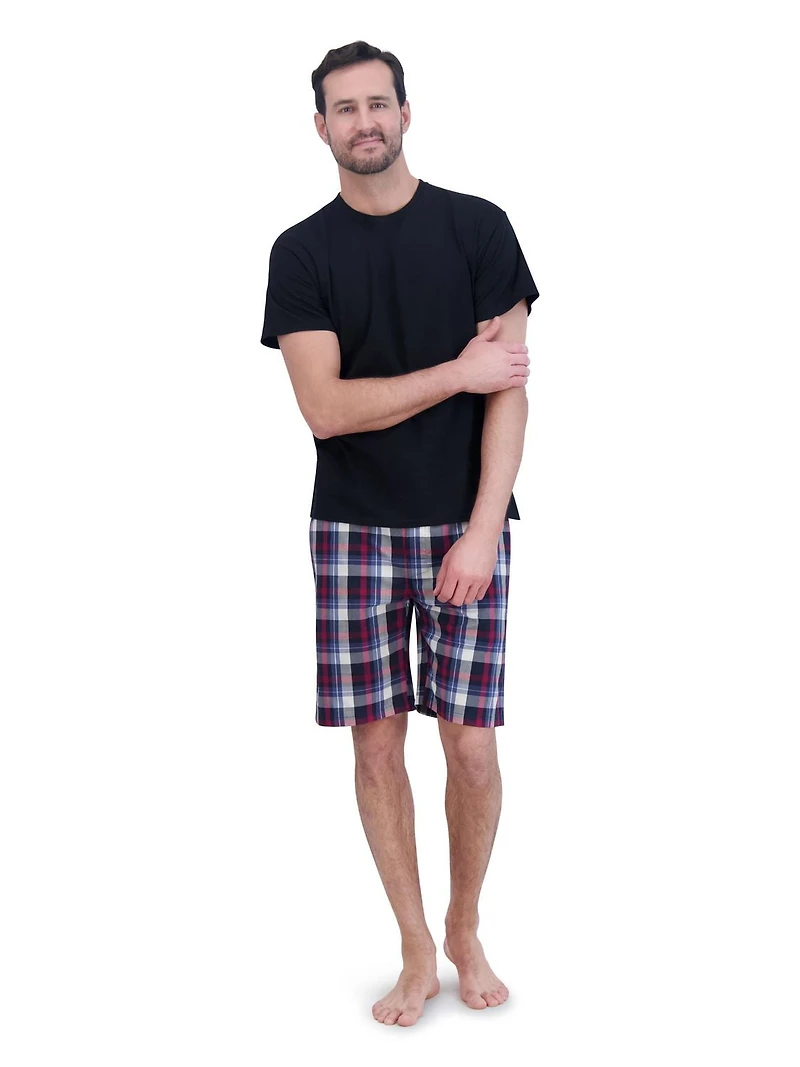 Hanes - Short Sleep Jam tissé extensible pour hommes, paquet de 2