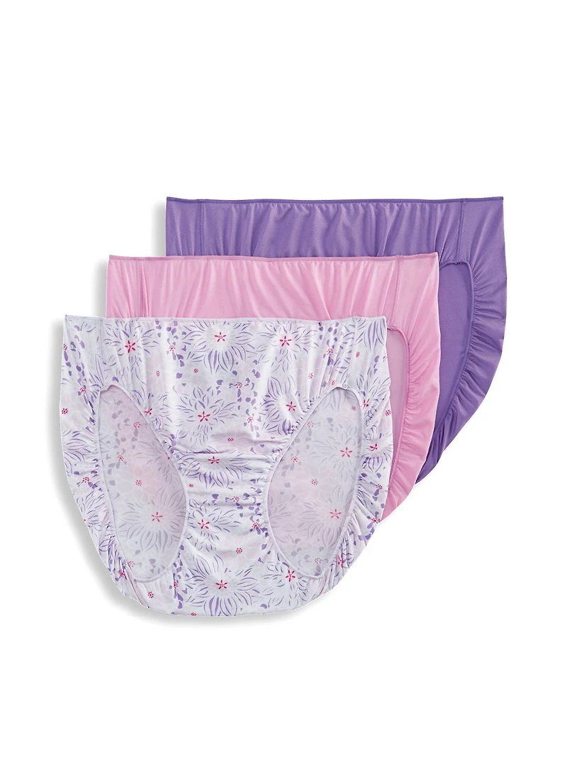 Jockey LIFE Women's Underwear 3-Pack Bikini, No Panty Line Bikini