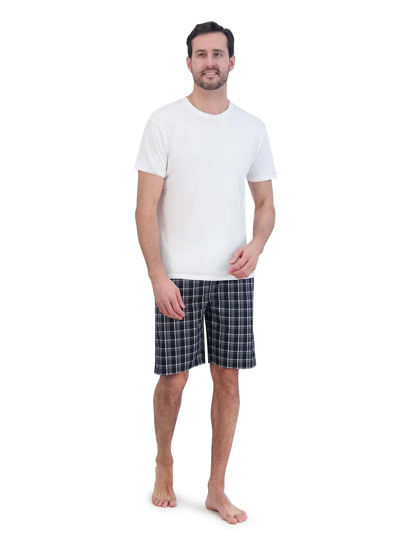 Hanes - Short Sleep Jam tissé extensible pour hommes, paquet de 2