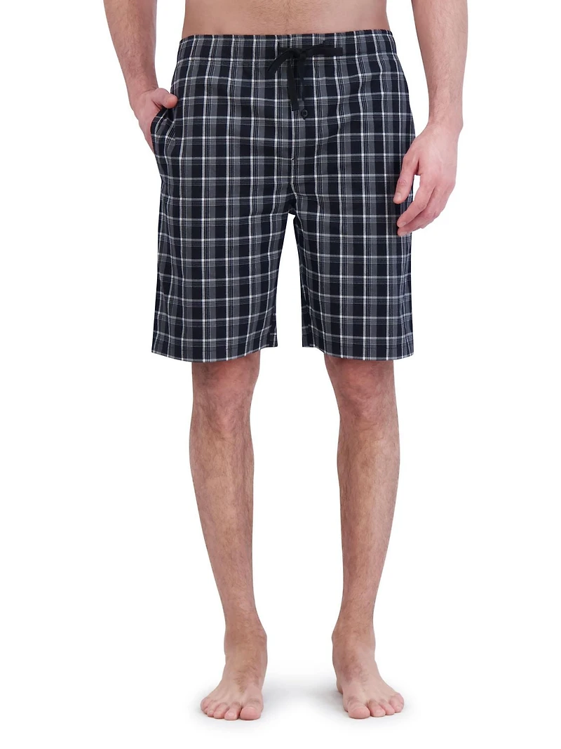 Hanes - Short Sleep Jam tissé extensible pour hommes, paquet de 2
