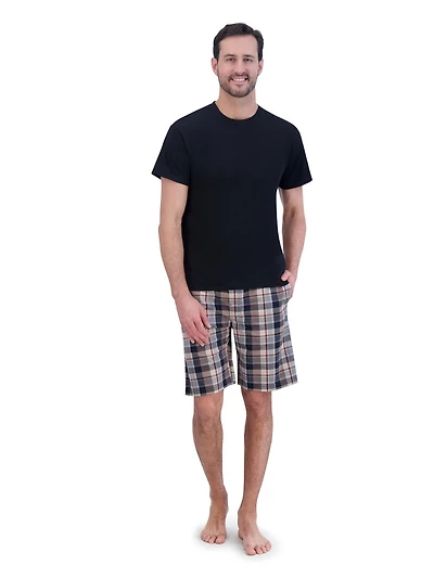 Hanes - Short Sleep Jam tissé extensible pour hommes, paquet de 2