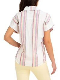 Jordache Women's Tie Front Camp Shirt