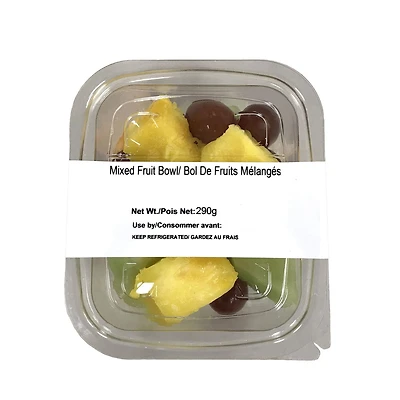 Mixed bowl of pineapple, melons and grapes