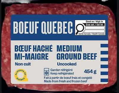 Boeuf Québec boeuf haché mi-maigre