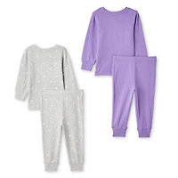George Baby Girls' Four Piece Pajama Set