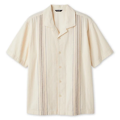 Chemise de villégiature brodée George pour hommes