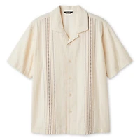 Chemise de villégiature brodée George pour hommes