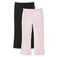 Lot de 2 leggings à jambe évasée George pour petites filles
