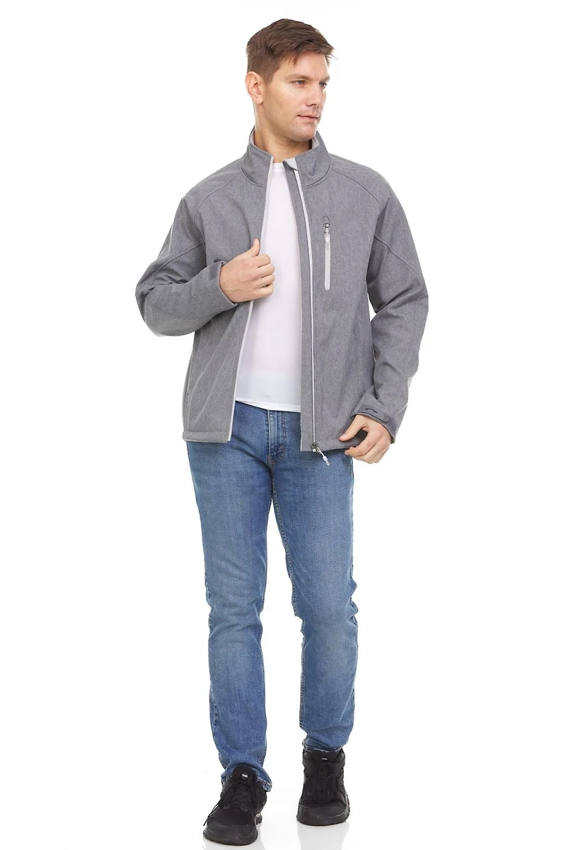 Swiss Tech Mens Textured Softshell Jacket