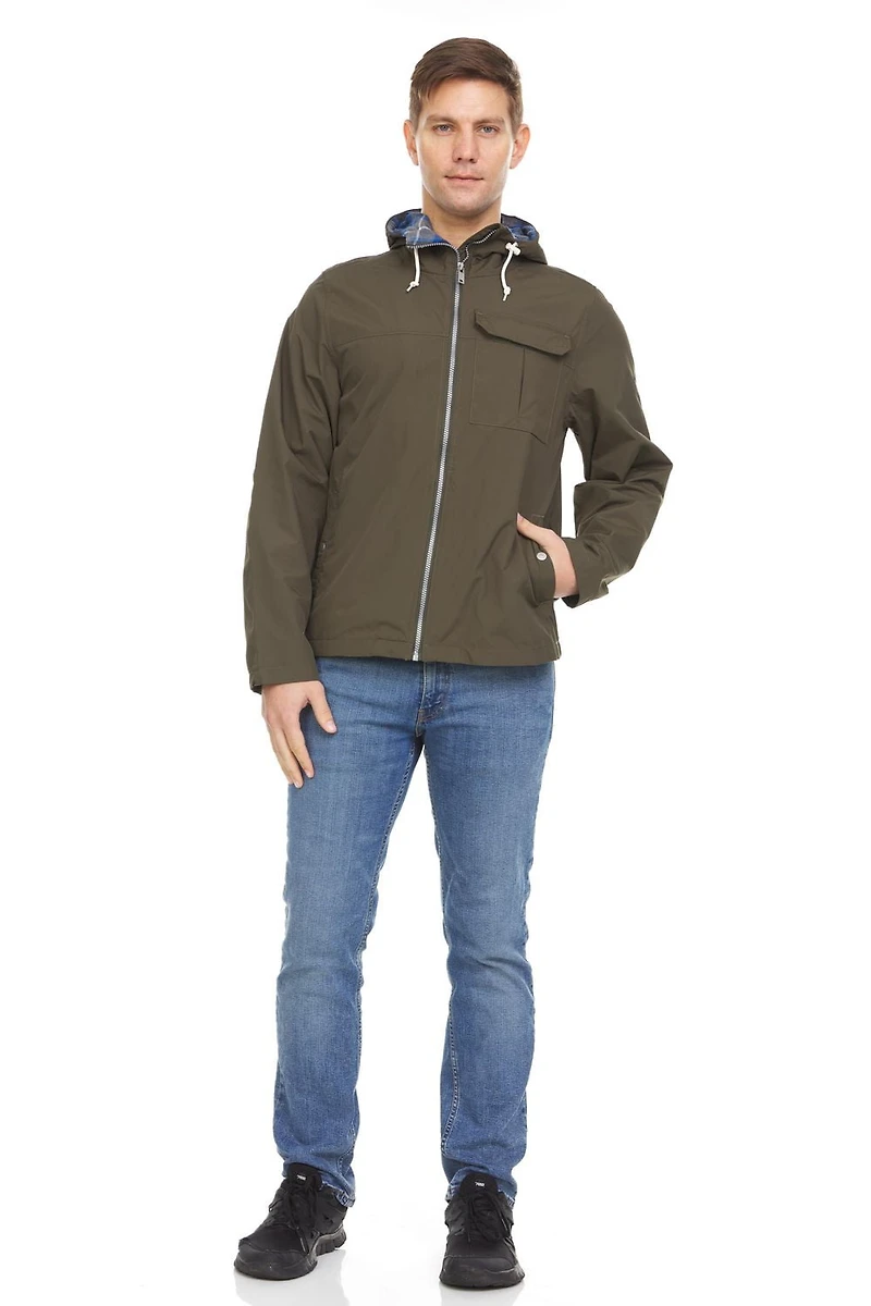 Swiss Tech Men's Hooded Windbreaker Jacket